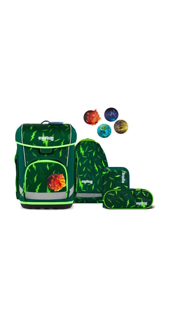 Ergobag ergobag Schulranzen cubo light Set (6-tlg., 5-teiliges Set), wiegt nur 780g