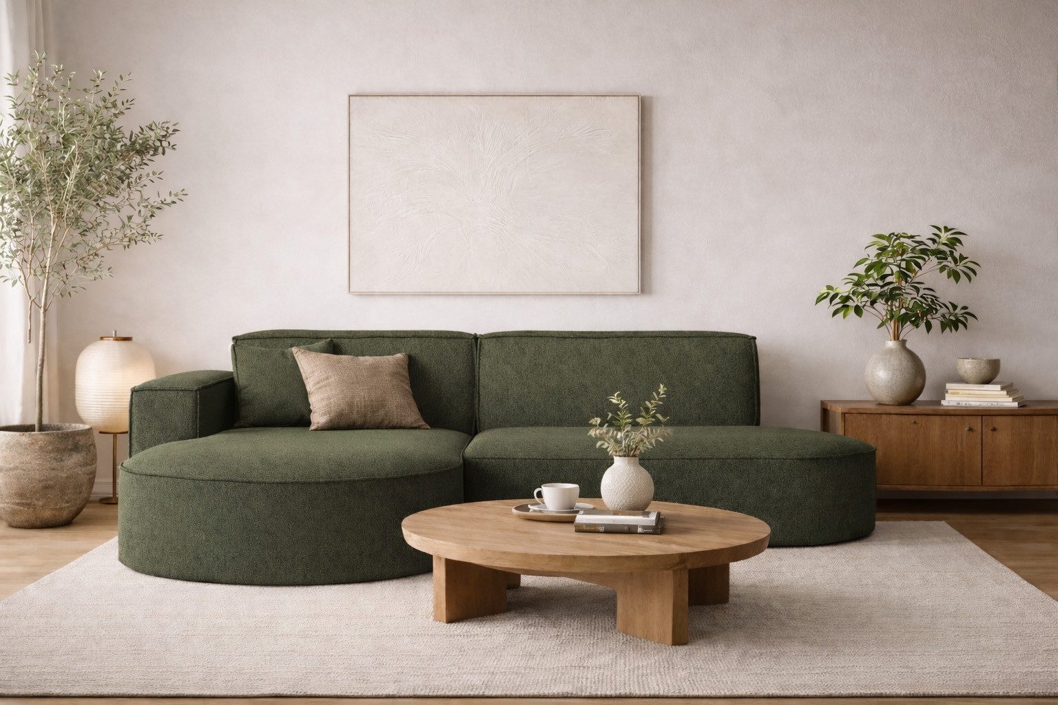 Kaiser Möbel Ecksofa Designer MODENA STUDIO L stoff Verita, Ecksofa, Cord Sofa, L-Form, Links/Rechts wählbar