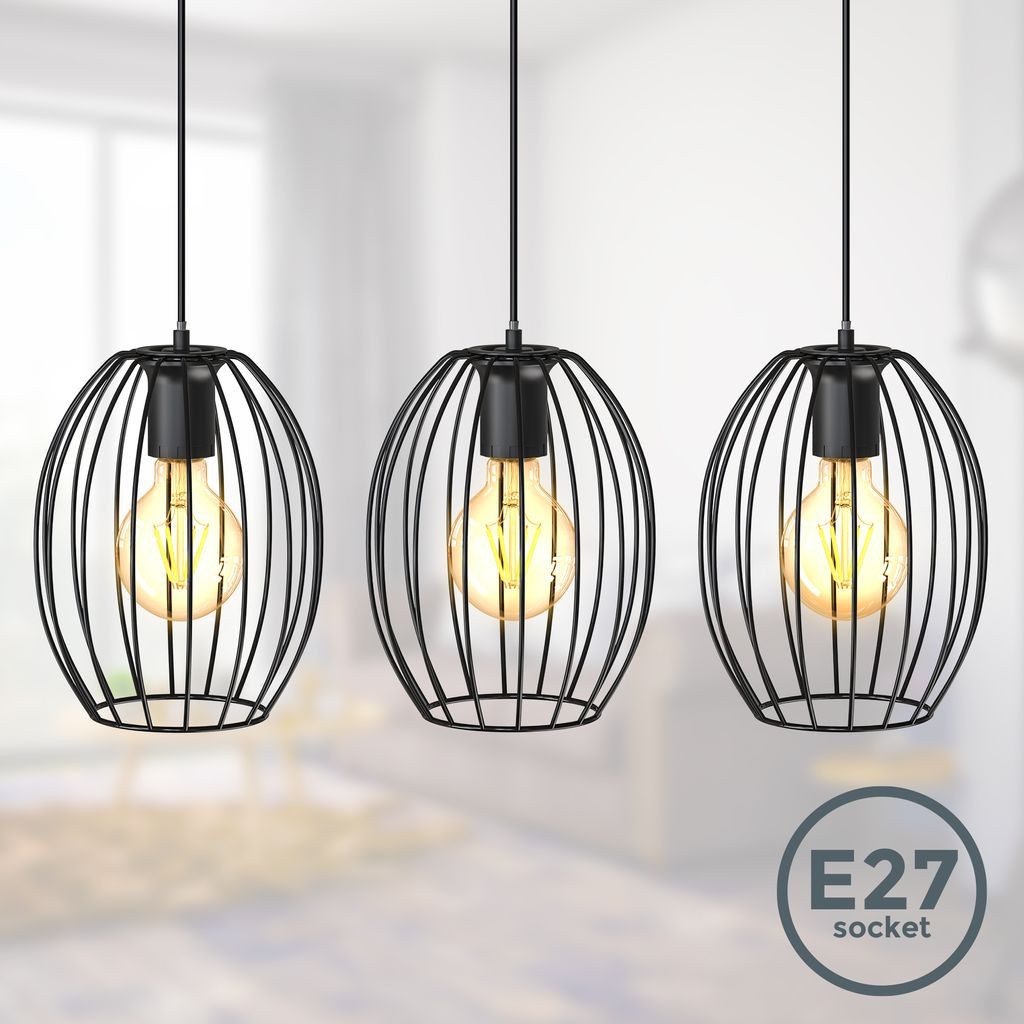 B.K.Licht LED Pendelleuchte BKL1461, ohne Leuchtmittel, 2700K - Extra-Warmweiß