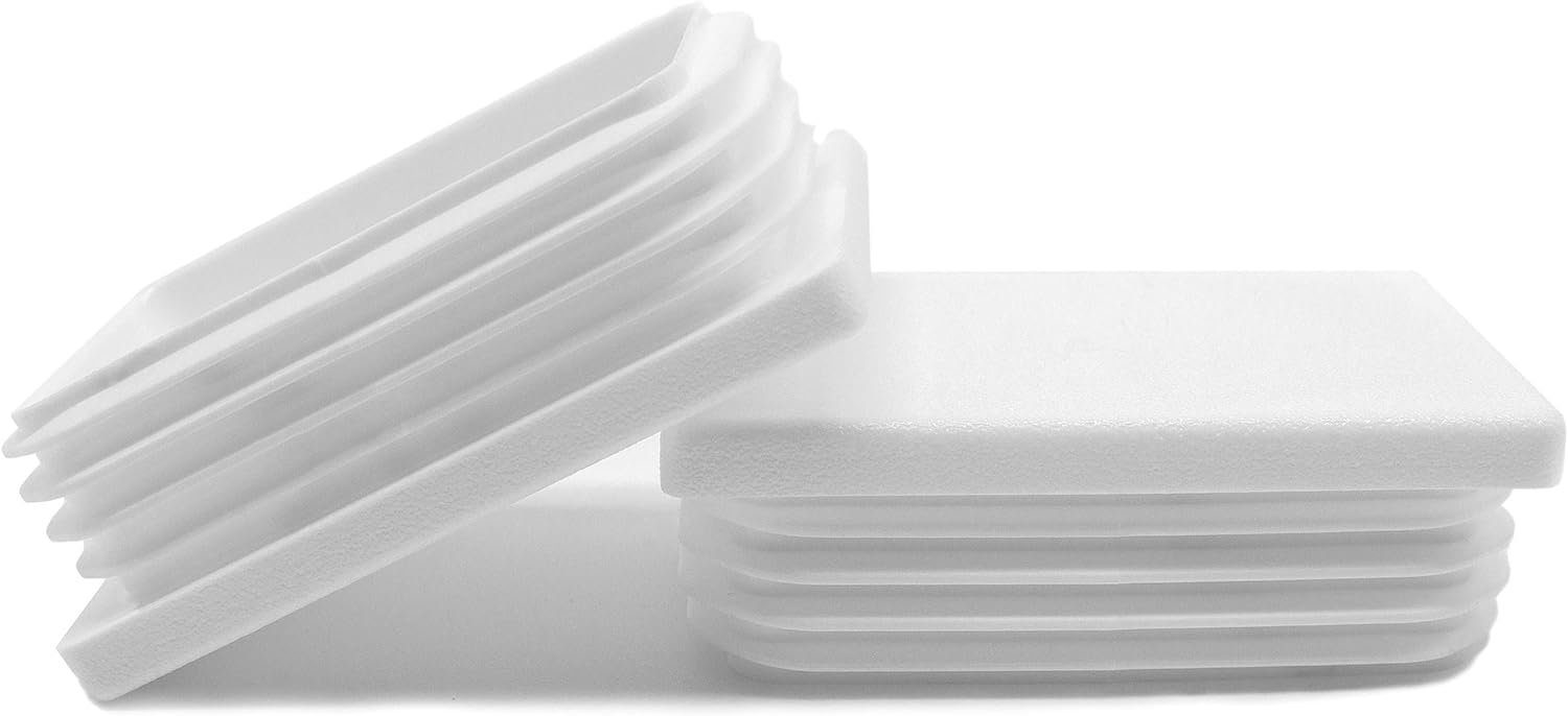 Enkotrade Endkappe Lamellenstopfen rechteckig, (10-St), Weiß, rechteckig, 30 x 20 mm, UV-beständig. Made in Germany