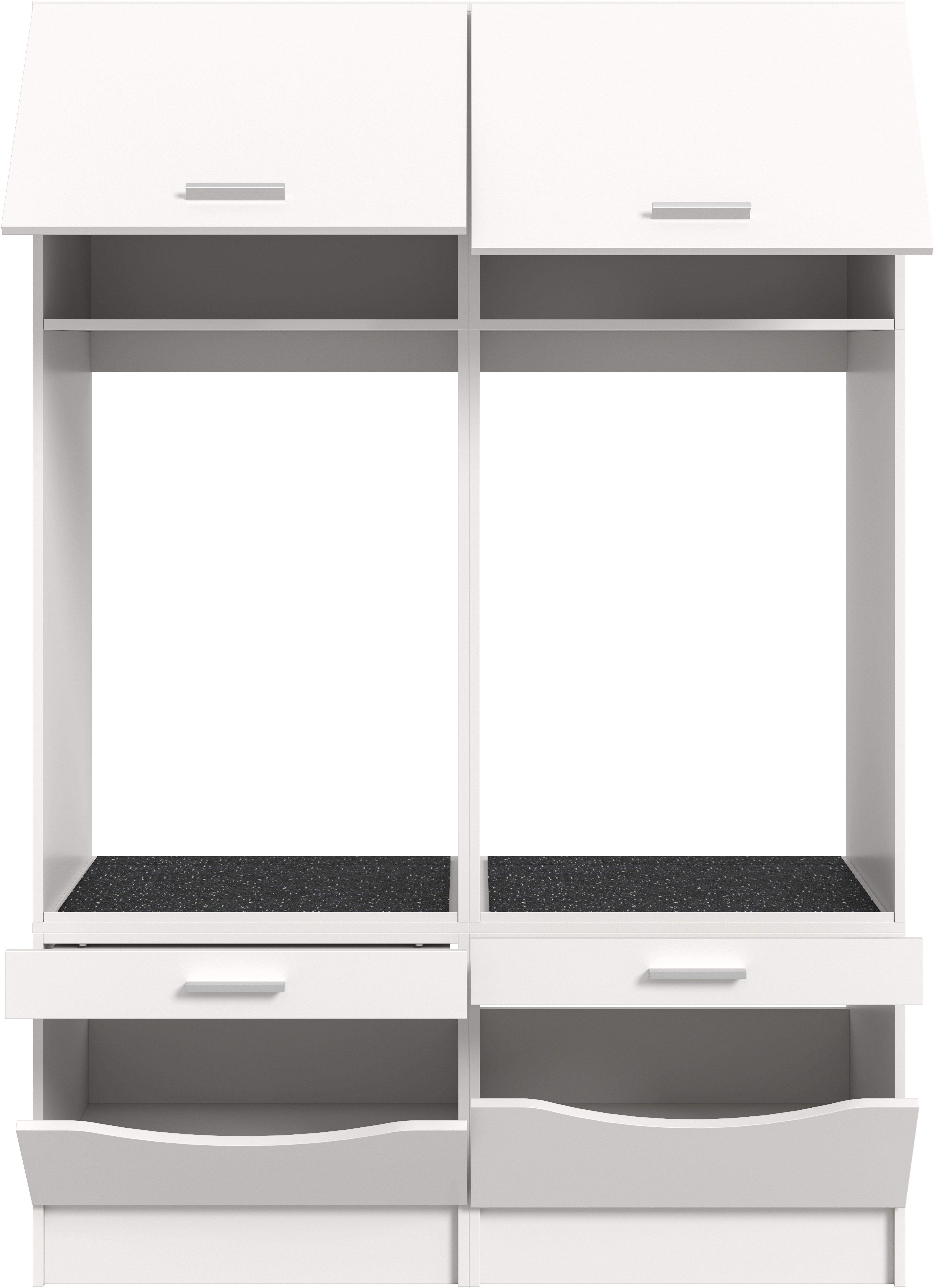 welltime Mehrzweckschrank-Set FALAS, 2-teilig, Hauswirtschaftsraum Set, Breite 133 cm, (Set, 2-St., bestehend aus: 2x Waschmaschinenumbauschrank, in verschieden – Bild 4 von 5