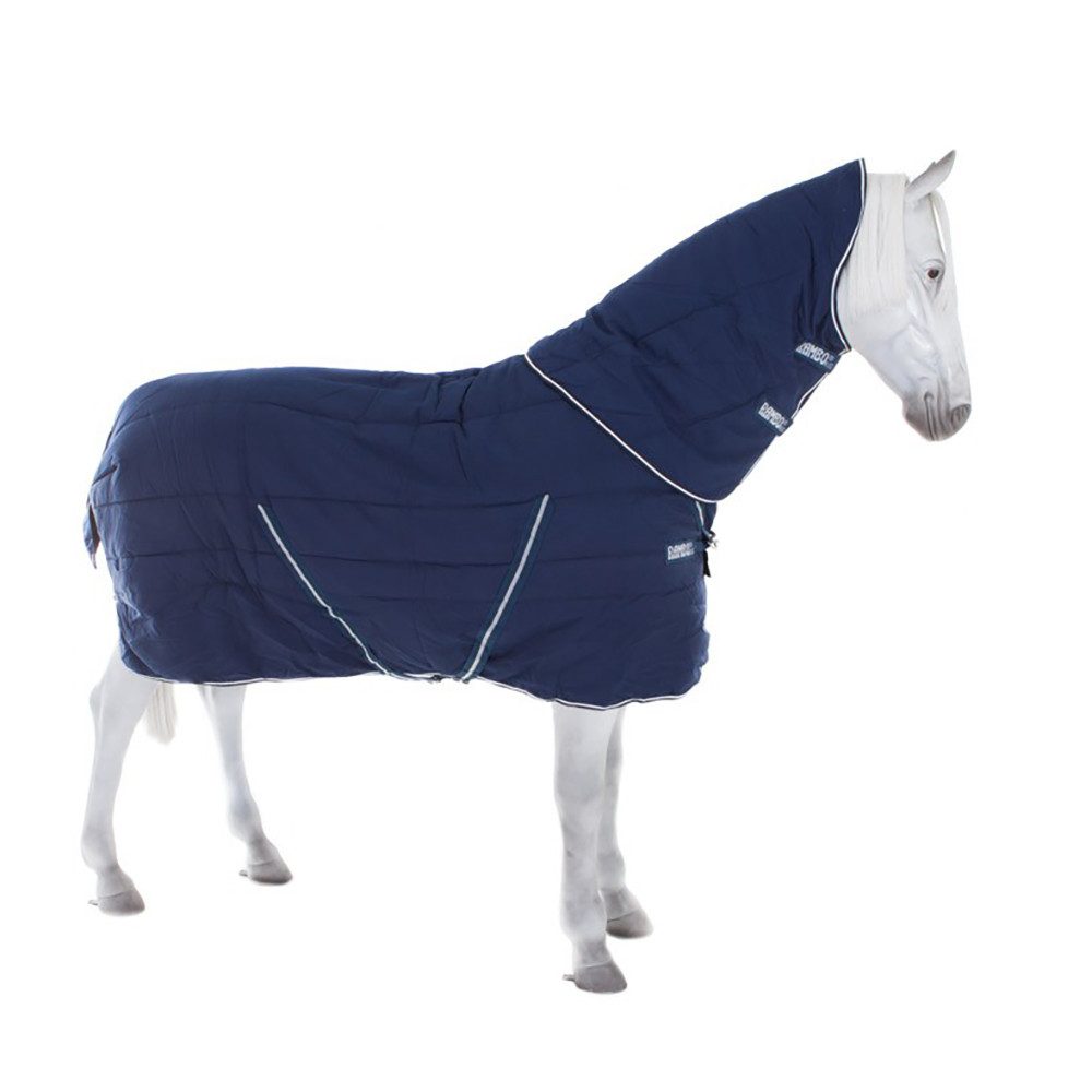 Horseware Pferde-Stalldecke Horseware Rambo Stable Plus mit Vari Layer 450g - Navy & white