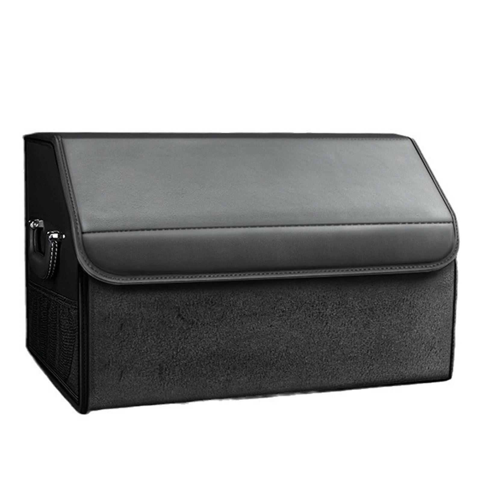 Jumpeak Klappbox Faltbarer Kofferraum Organizer mit Deckel &Magnetknopf,Wasserdicht,PU, Mehrzweck-Aufbewahrungsbox für Auto,SUV unnen,Rutschfeste