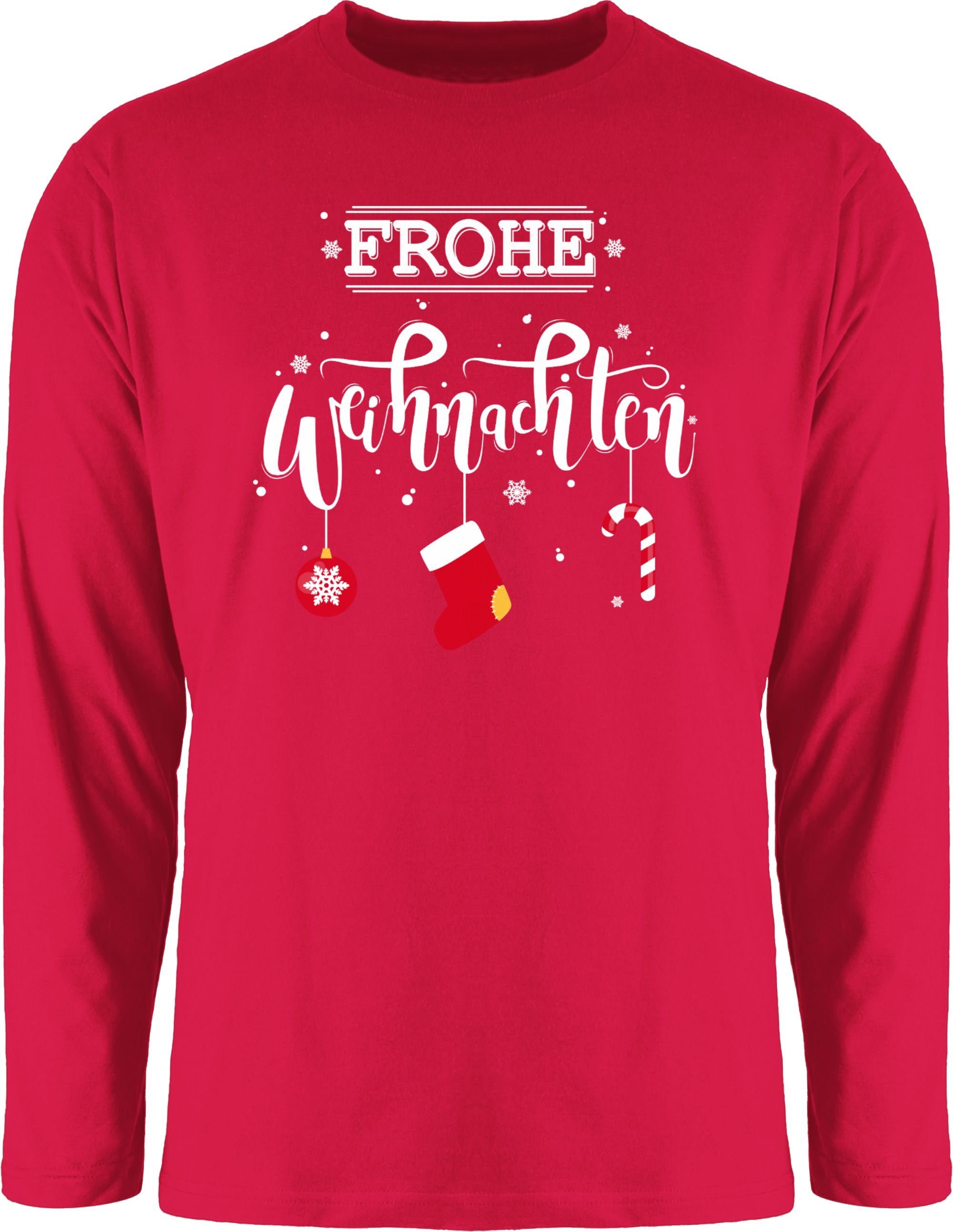 Shirtracer Rundhalsshirt Frohe Weihnachten Weihachten Kleidung 3 Rot