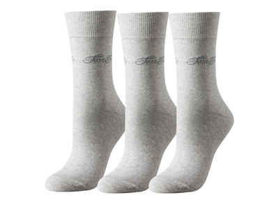 TOM TAILOR Socken 9703285042 Tom Tailor 3er Pack Basic Women Socks 9703 285 summer grey melange Doppelpack Strümpfe Socken