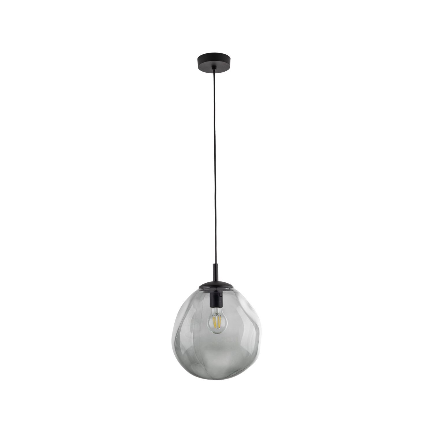 Licht-Erlebnisse Pendelleuchte BOSTA, ohne Leuchtmittel, Rauchglas günstig online kaufen
