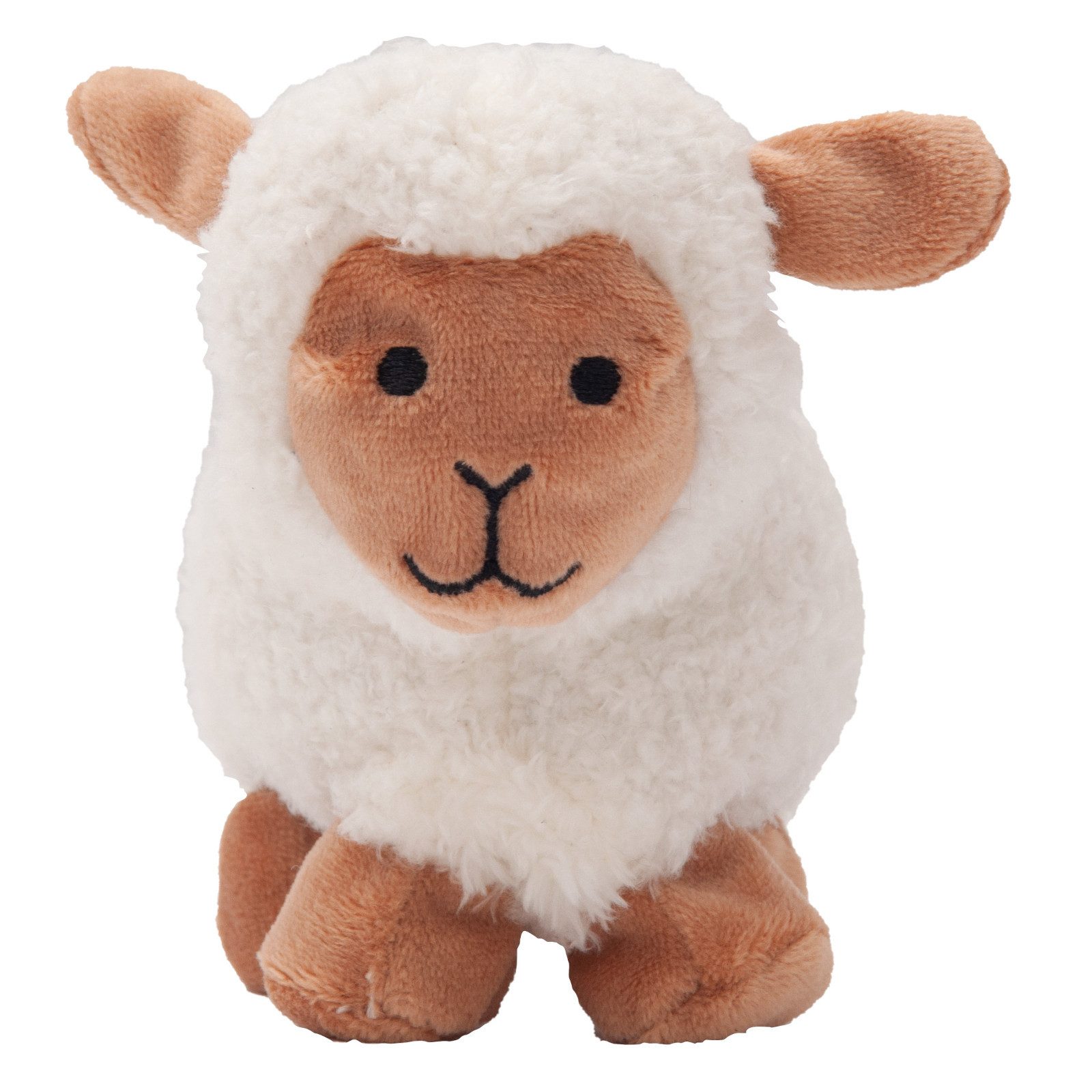 Aumüller Tierkuscheltier Katzenspielzeug Schäfchen Sally, Plüschtier zum Schmusen mit Baldri...