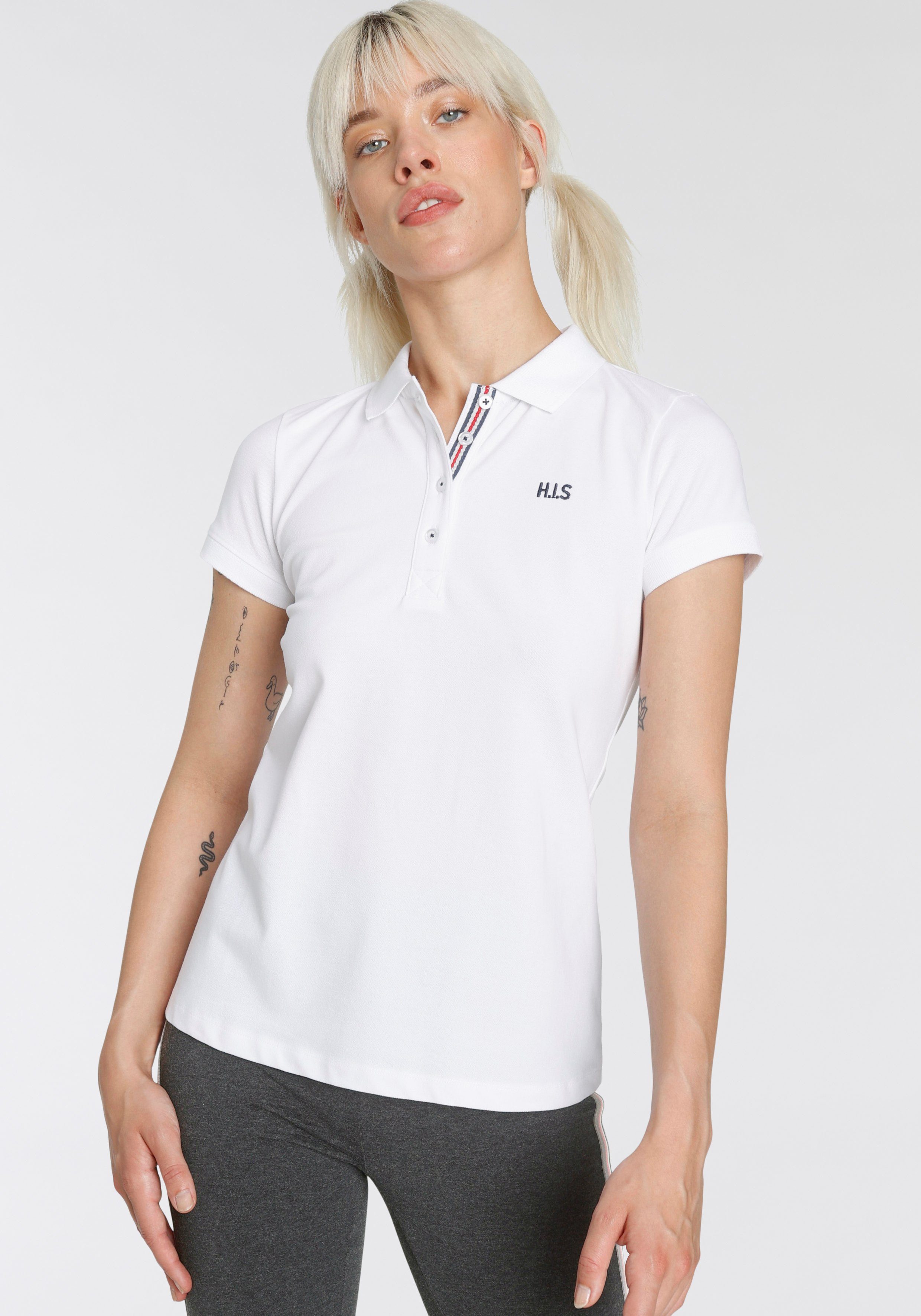 H.I.S Poloshirt (2er-Pack) Kurzarm, figurbetonte Passform, günstig online kaufen