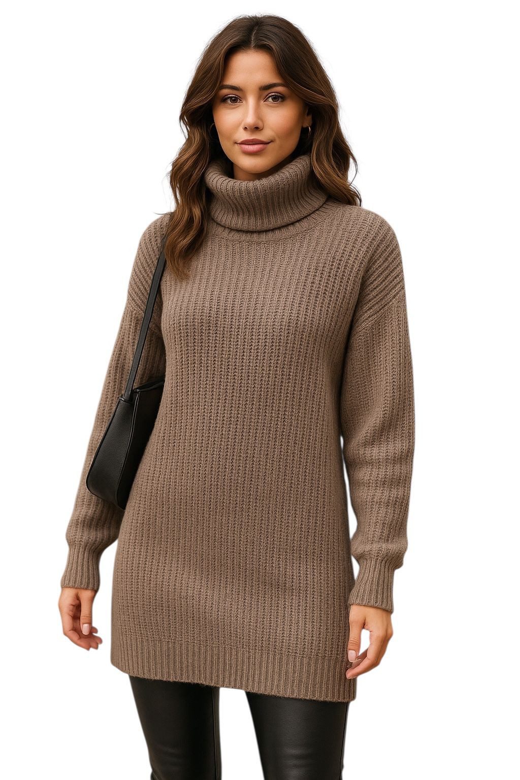 Worldclassca Rollkragenpullover WORLDCLASSCA Damen Rollkragen Pullover Lang Oversize Winter Fashion Neue Kollektion - Stilvolle und gemütliche Strickmode für Damen