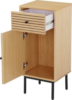 andas Unterschrank Bali WC Schrank fürs Badezimmer Badschrank Standschrank aus Bambus mit Auszug und Tür