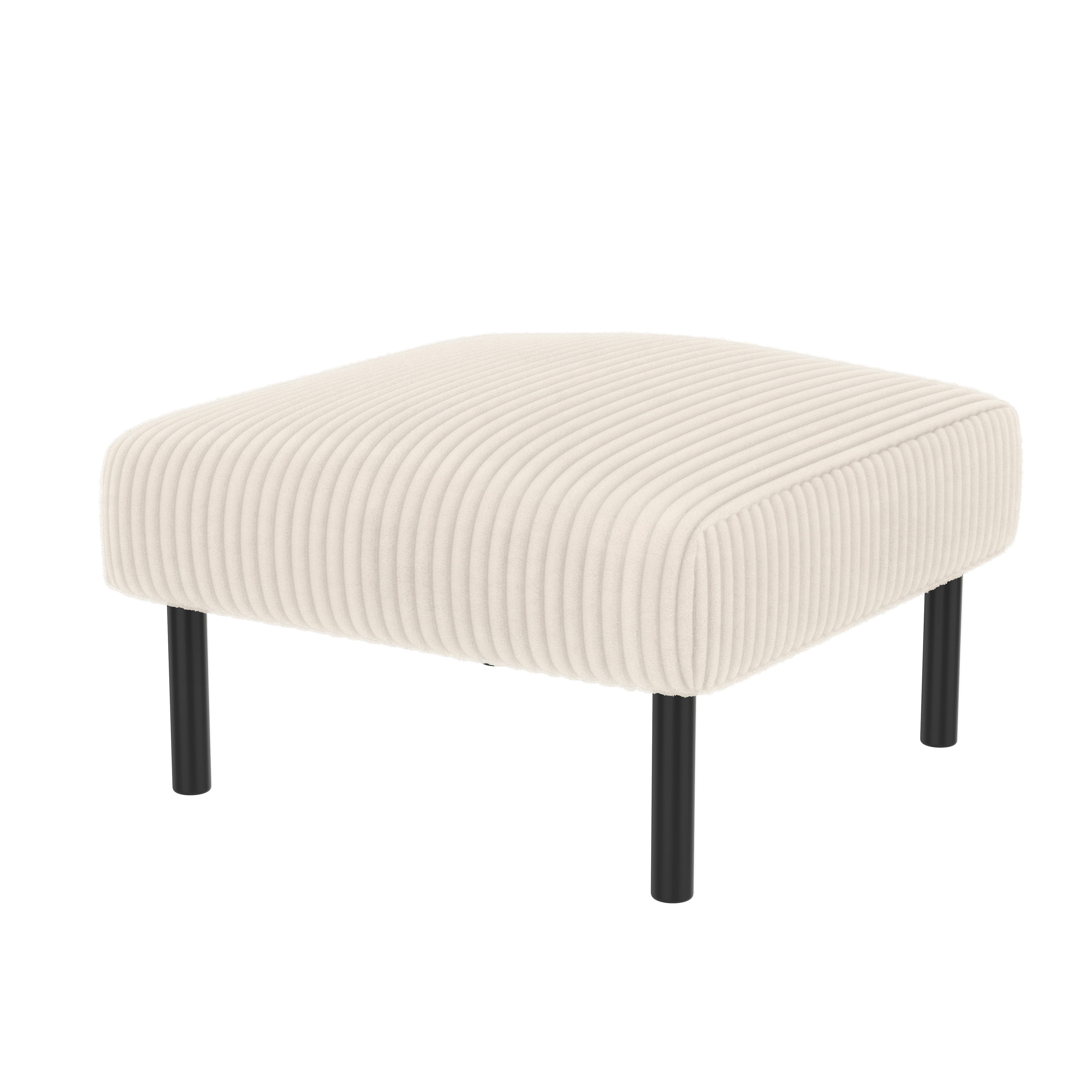 BlingBin Polsterhocker Sitzhocker, Cord-Stoff Hocker mit Metallgestell (Fußhocker, 1 St., 56 × 51 × 39 cm), Vielseitig als Fußbank, Sitzhocker oder Beistelltisch nutzbar