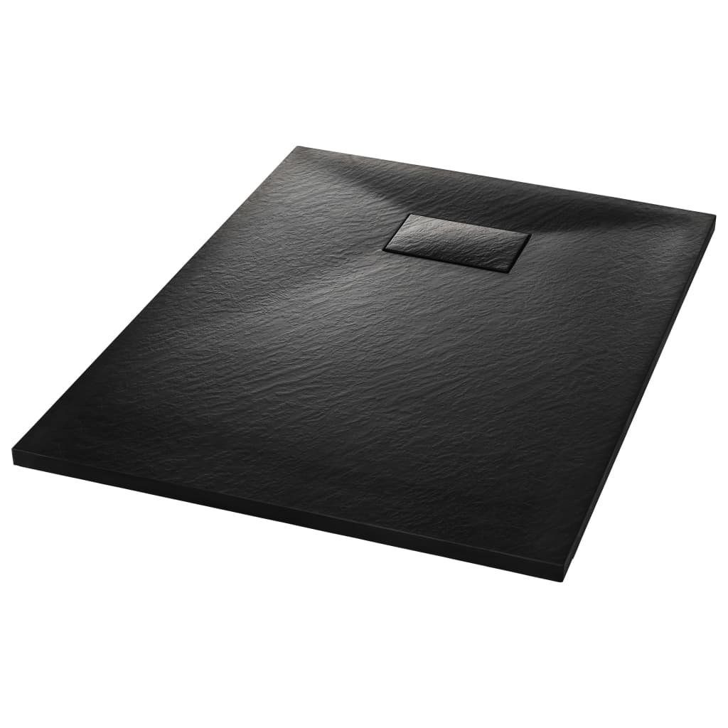 vidaXL Duschwanne Duschwanne SMC Schwarz 100×70 günstig online kaufen