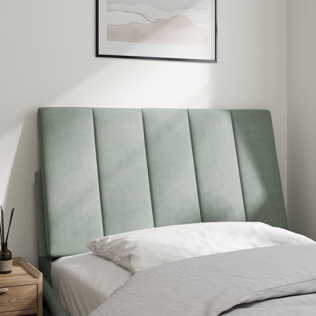 vidaXL Kopfteil, Bett Kopfteil-Kissen Hellgrau 90 cm Samt