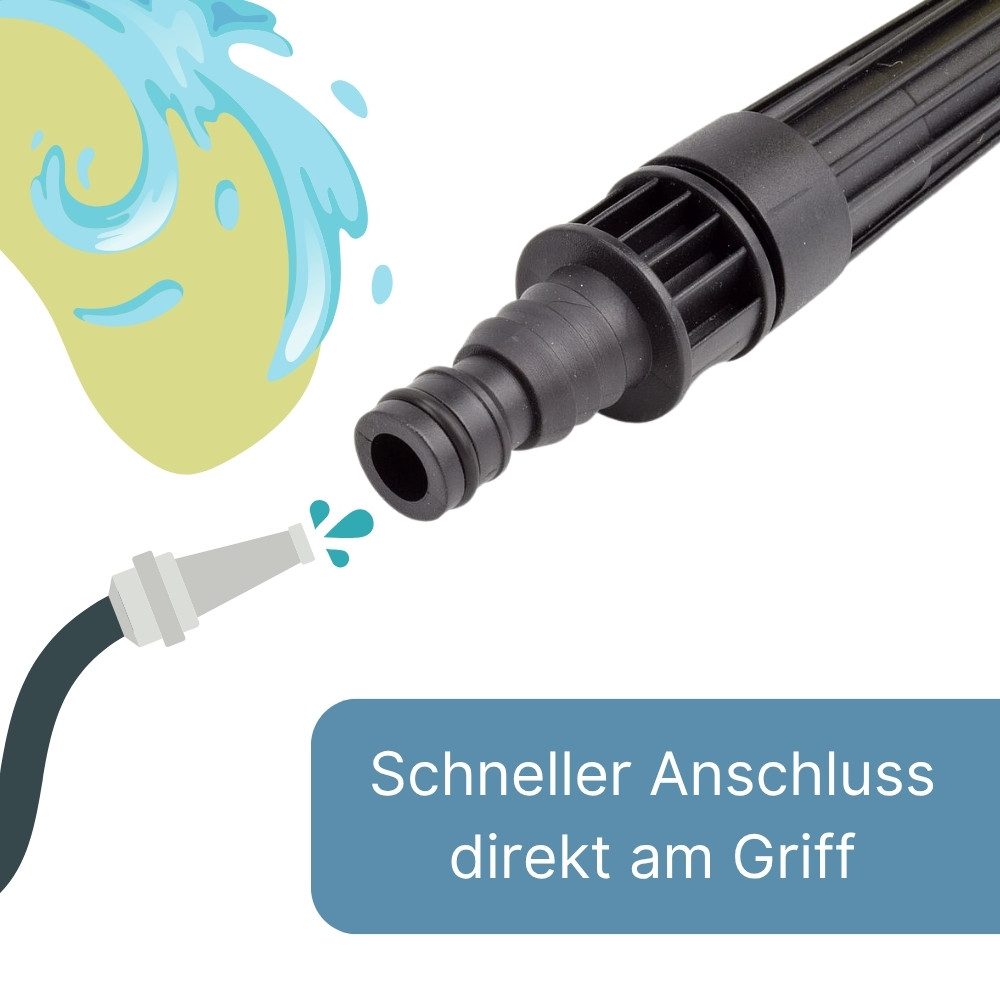 GarPet Autowaschbürste Waschbürste mit Wasseranschluss Auto Reinigung Boot Reinigungsbürste – Bild 3 von 5