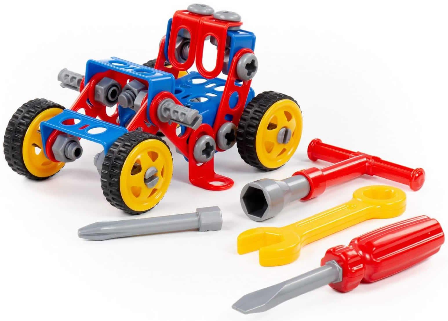 Polesie Konstruktionsset Quad 81-tlg. mit Bauteilen Werkzeug und Anleitung Konstruktions-Spielset, (81 St)