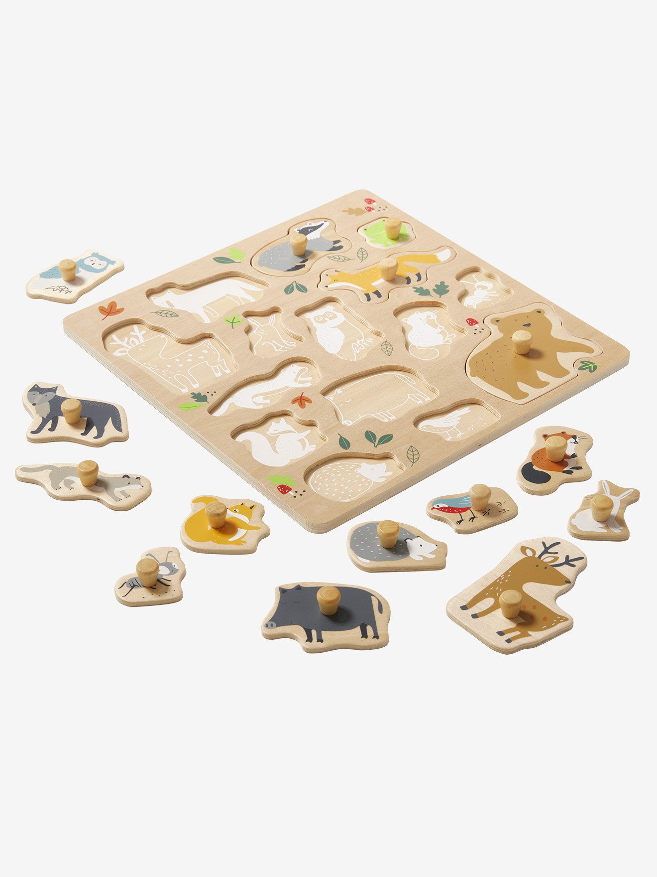 vertbaudet Puzzle Baby Steckpuzzle TIERE FSC®, Puzzleteile