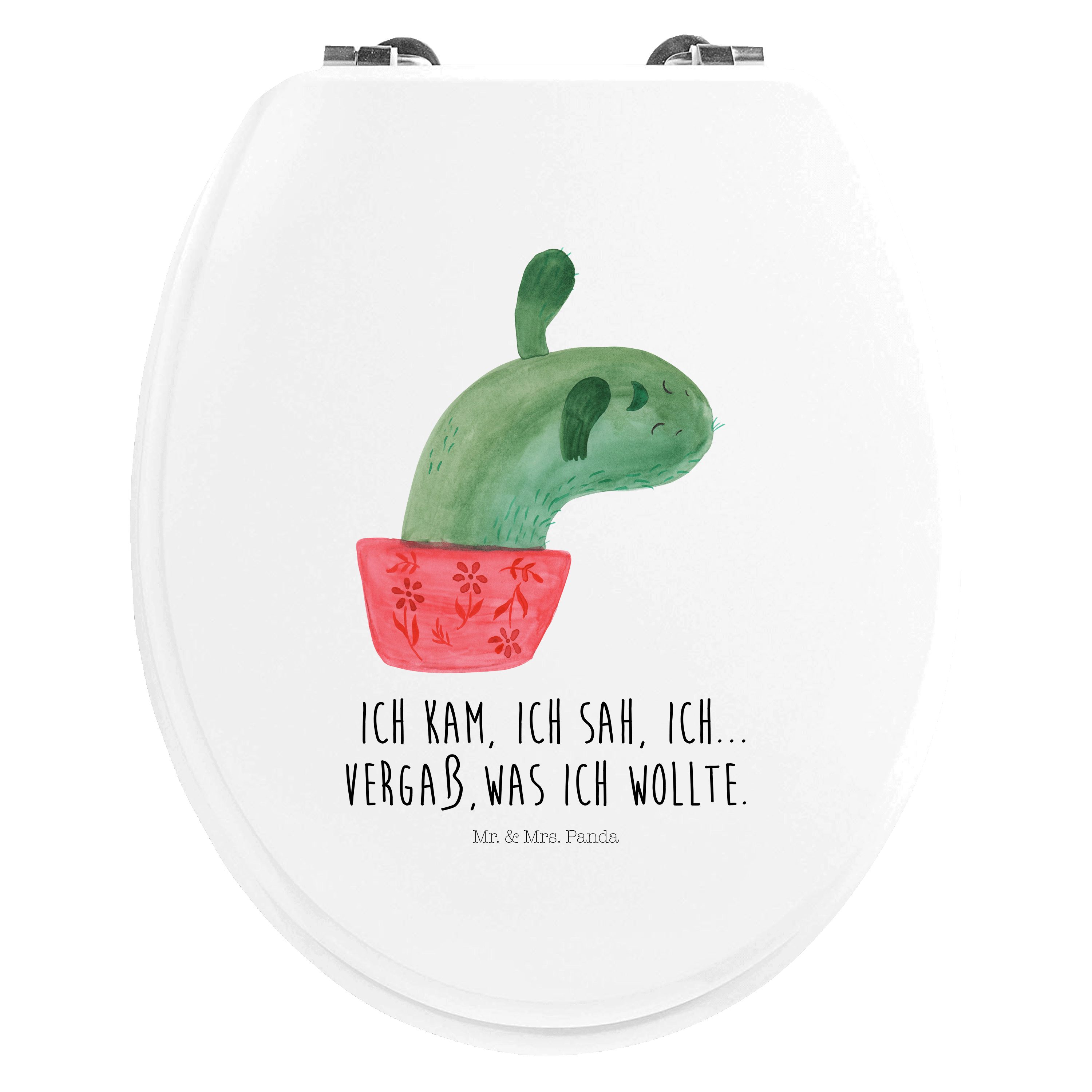 WC-Sitz Kaktus Mama - Weiß - Geschenk, Kakteen, Klodeckel, Toilettendeckel, K