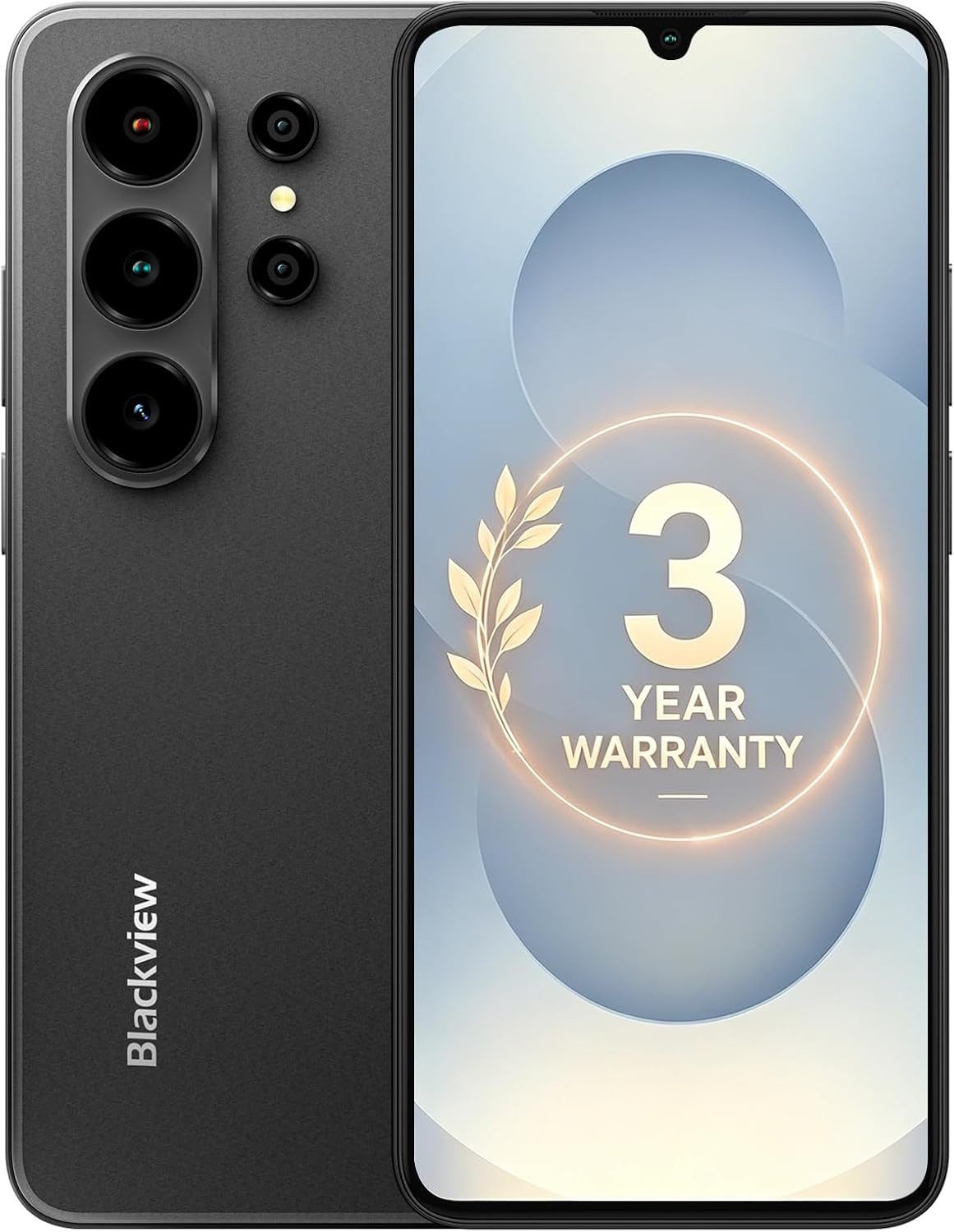 blackview Smartphone ohne Vertrag,16GB+128GB,5000mAh Akku,Triple-Slot,Android 16 Smartphone (32 MP Kamera, 4G,Face Unlock,GPS,GLONASS&Galileo Navigation,Verbesserter Datenschutz)