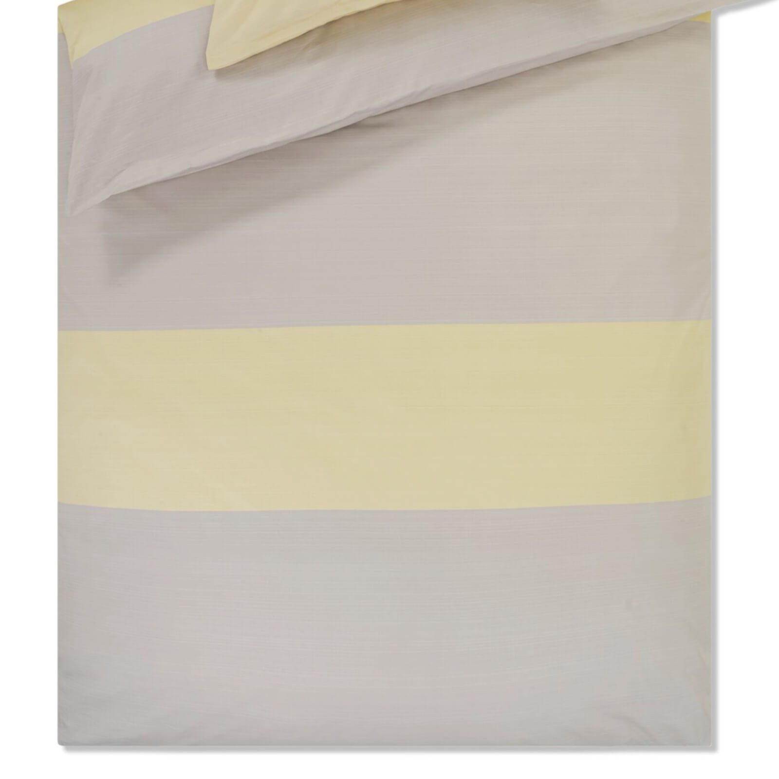 JOOP! Bettwäsche Split 4118 03 Vanilla, Mako-Satin, 2 teilig, Gestreift, Logo