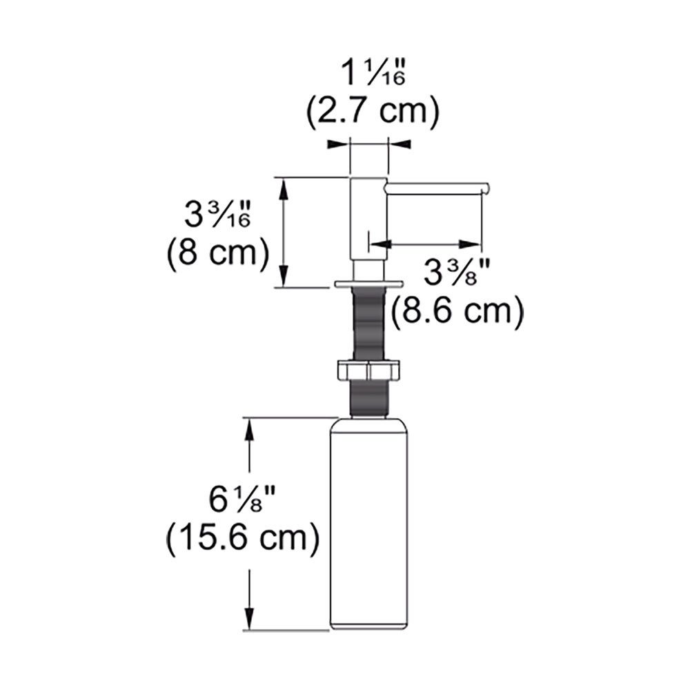 FRANKE Einbauspüle Spülmitteldispenser Atlas PVD-Beschichtung Anthracite