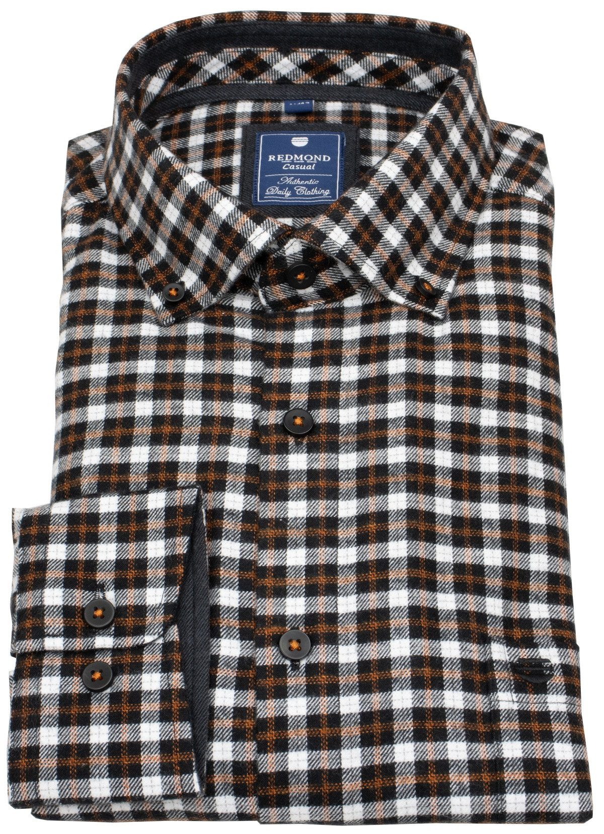 Redmond Karohemd Button-Down-Kragen günstig online kaufen