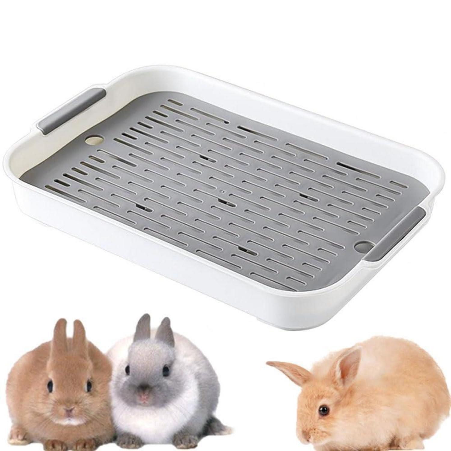 LuxusKollektion Katzentoilette Kleintier Toilette PVC 24.5x36.5cm Gitter Grau