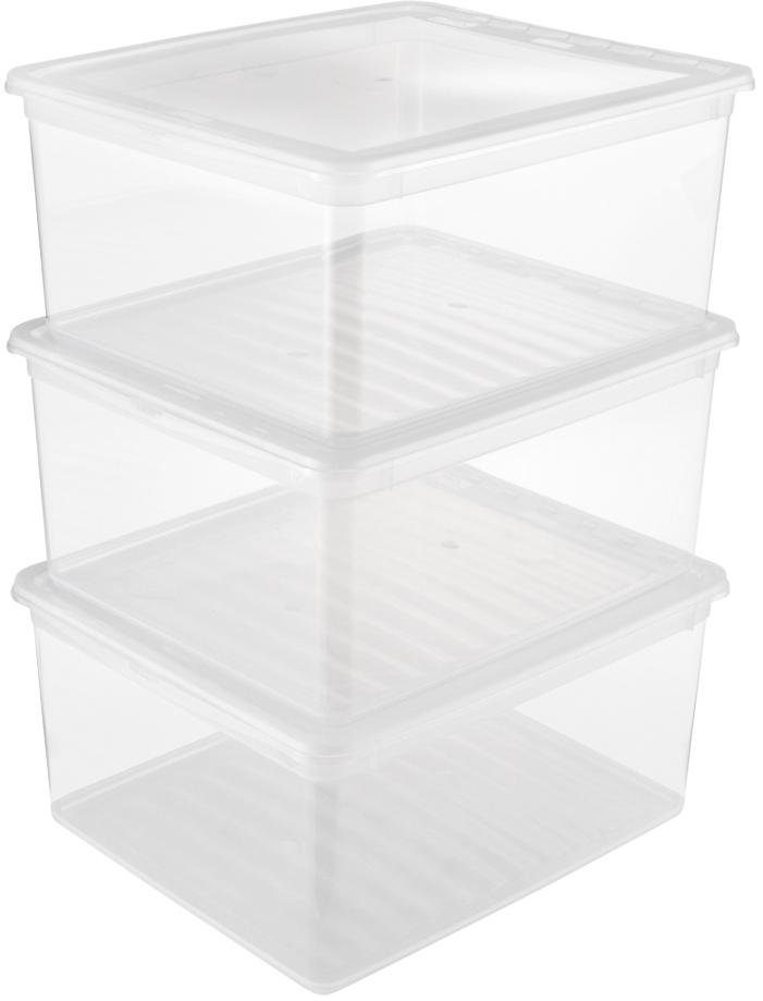 keeeper Aufbewahrungsbox bea, clearbox mit Air Control-System (Set, 3 St), 3 x 18 l, stapelbar, 39 x 33,5 x 18 cm