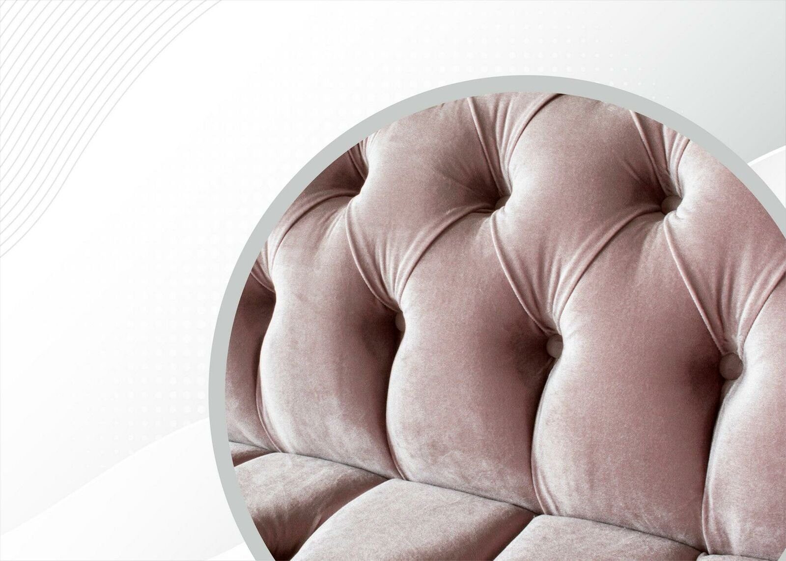 Europe Made Sofa luxus Chesterfield in JVmoebel Couch Rosa Chesterfield-Sofa Möbel xxl Viersitzer Neu,