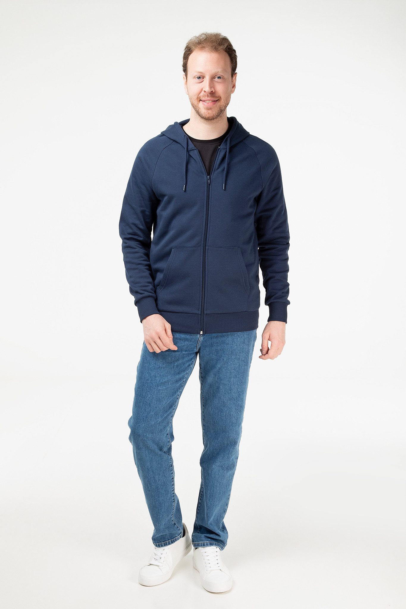 Evermind Kapuzennickijacke Unisex Kapuzenjacke aus Bio-Baumwolle – fair produziert & nachhaltig