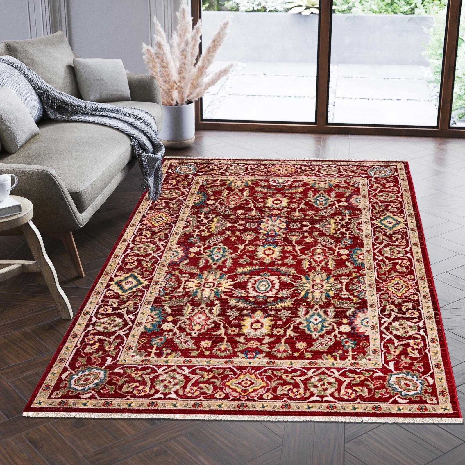 Orientteppich Oriente Teppich - Traditioneller Teppich Orient Rot, Mazovia, 200 x 305 cm, Geeignet für Fußbodenheizung, Pflegeleicht, Wohnzimmerteppich