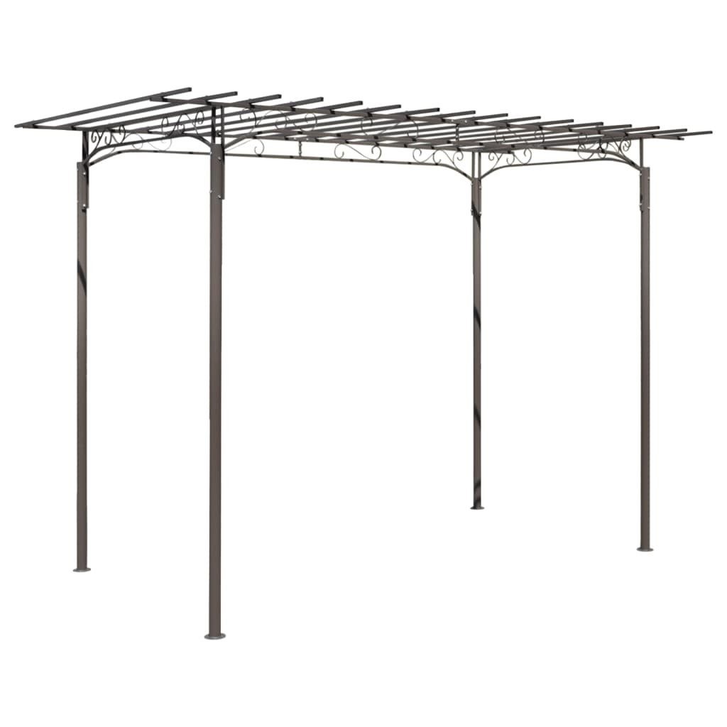 vidaXL Pergola Stahl Pavillon Gartenlaube Gartenhaus Laube Gartenhaus, BxTxH: 320x320x215 cm, Pavillon Stahl 215cm Gartenpavillon Überdachung Pergola Rosenpavillon