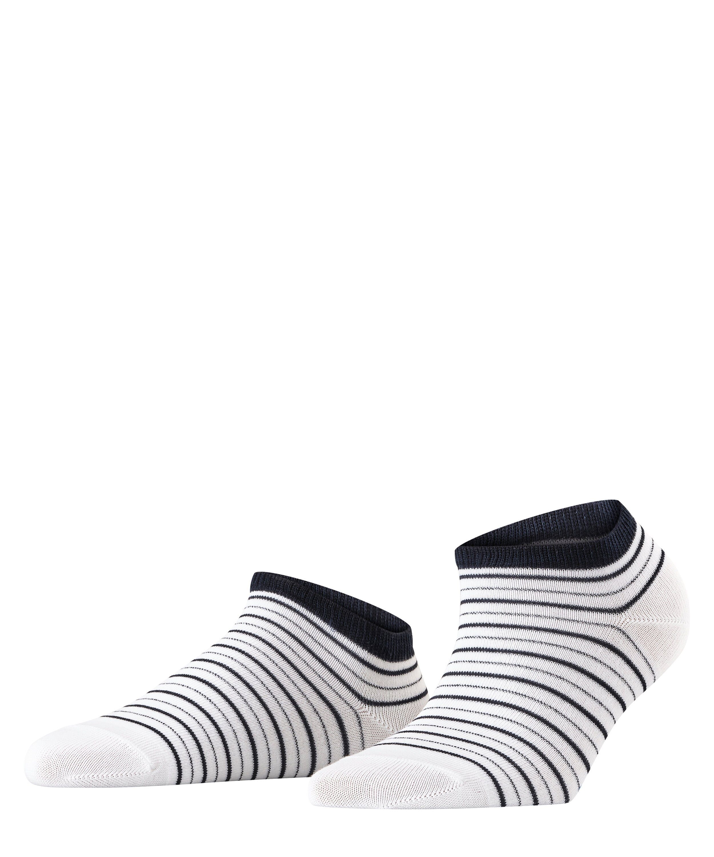 (2000) (1-Paar) mit Shimmer Stripe Sneakersocken FALKE white Lurexgarn