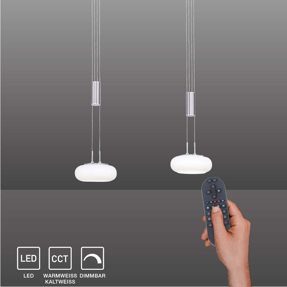 Paul Neuhaus Smarte LED-Leuchte LED Pendellampe Q ETIENNE Smart Home, Smart Home, CCT-Farbtemperaturregelung, RGB-Farbwechsel, Dimmfunktion, Memoryfunktion, mit Leuchtmittel, dimmbar Fernbedienung höhenverstellbar CCT Pendel