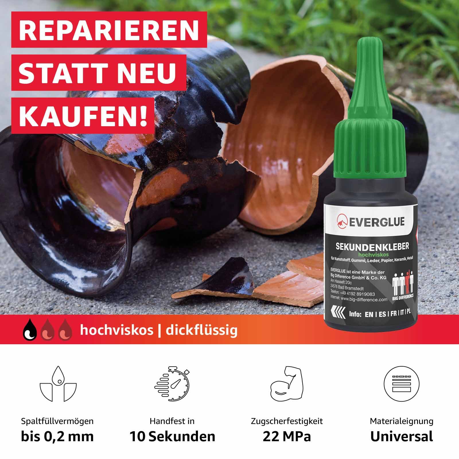 Everglue Sekundenkleber Everglue Sekundenkleber Cyanacrylat hochviskos günstig online kaufen