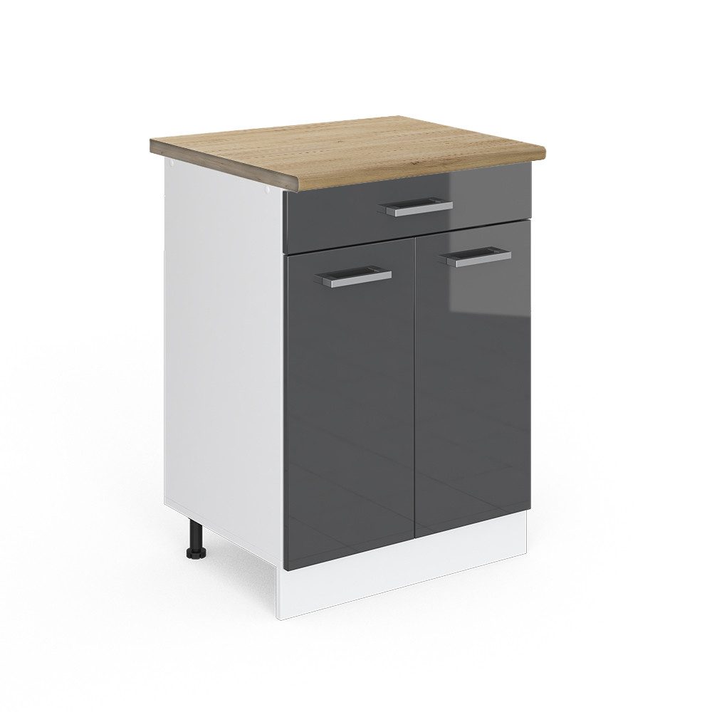 Vicco Unterschrank R-Line, Anthrazit Hochglanz/Weiß, 60 günstig online kaufen