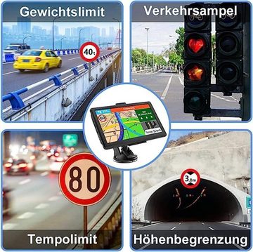 BlingBin 7 Zoll GPS Navi Navigation für Auto LKW PKW 8GB+256MB Europa Karten Navigationsgerät (Europa, Karten-Updates, Kostenloses Kartenupdate)