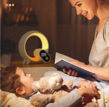 Gontence Wecker Lautsprecher mit Intelligentes Umgebungslicht Mehrere Lichteffekte Geeignet als Weihnachts- und Geburtstagsgeschenk