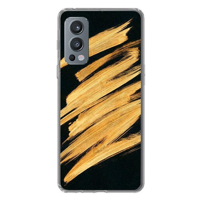 MuchoWow Handyhülle Gold - Farbe - Streifen - Luxus - Abstrakt Phone Case Handyhülle OnePlus Nord 2 Silikon Schutzhülle