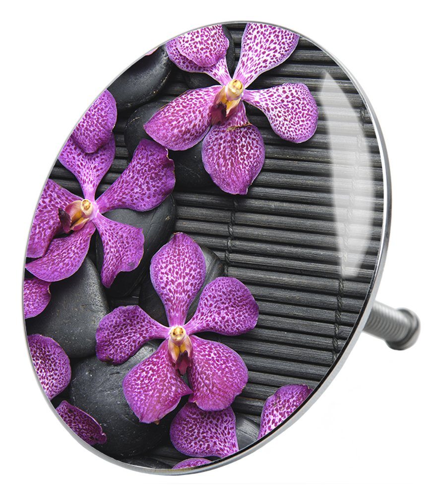 Sanilo Badewannenstöpsel Vanda, Ø 7.2 cm, hochwertig, universell, mit Motiv, 100% wasserdicht