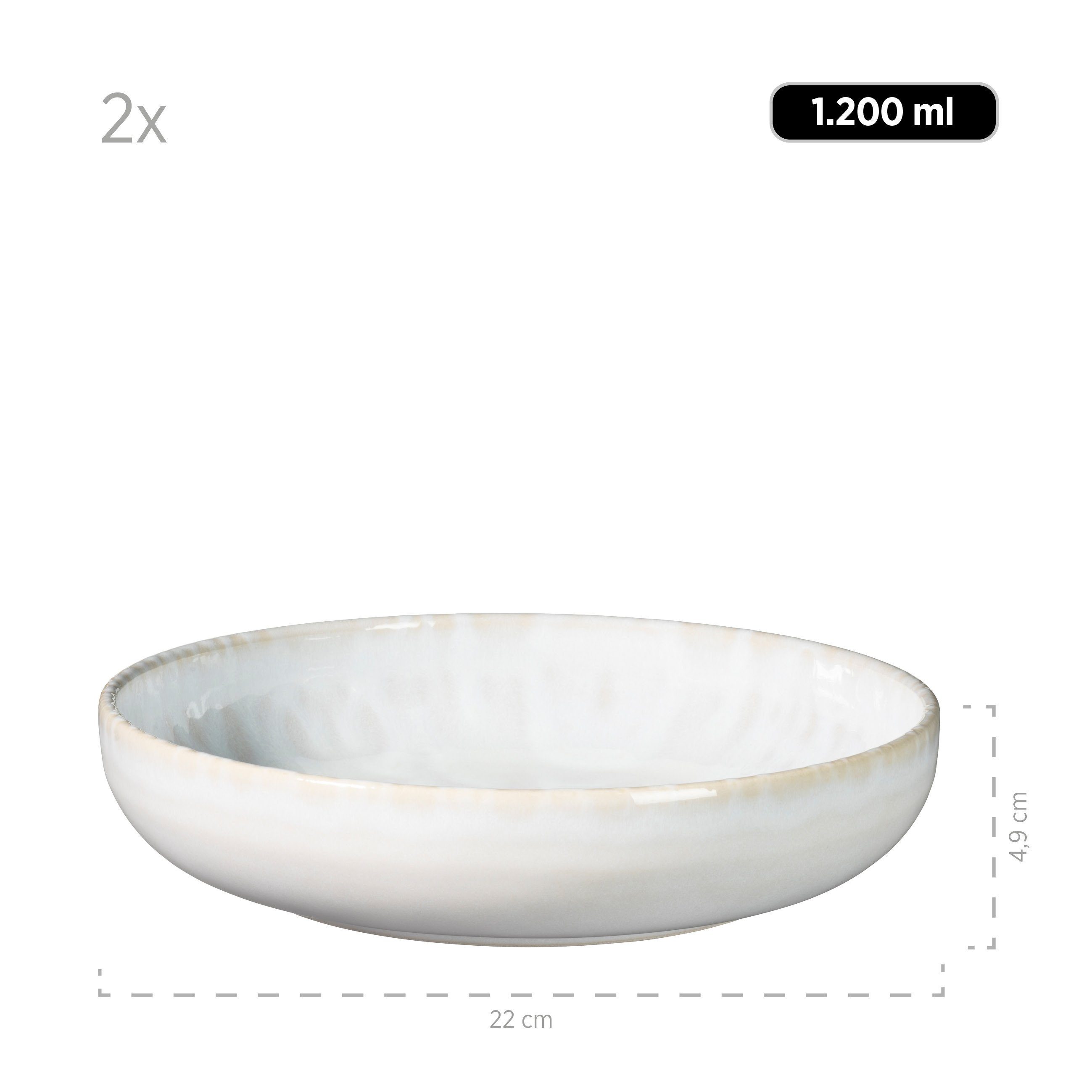 MÄSER Kombiservice Trad. Tiles (8-tlg), 2 Personen, Steinzeug