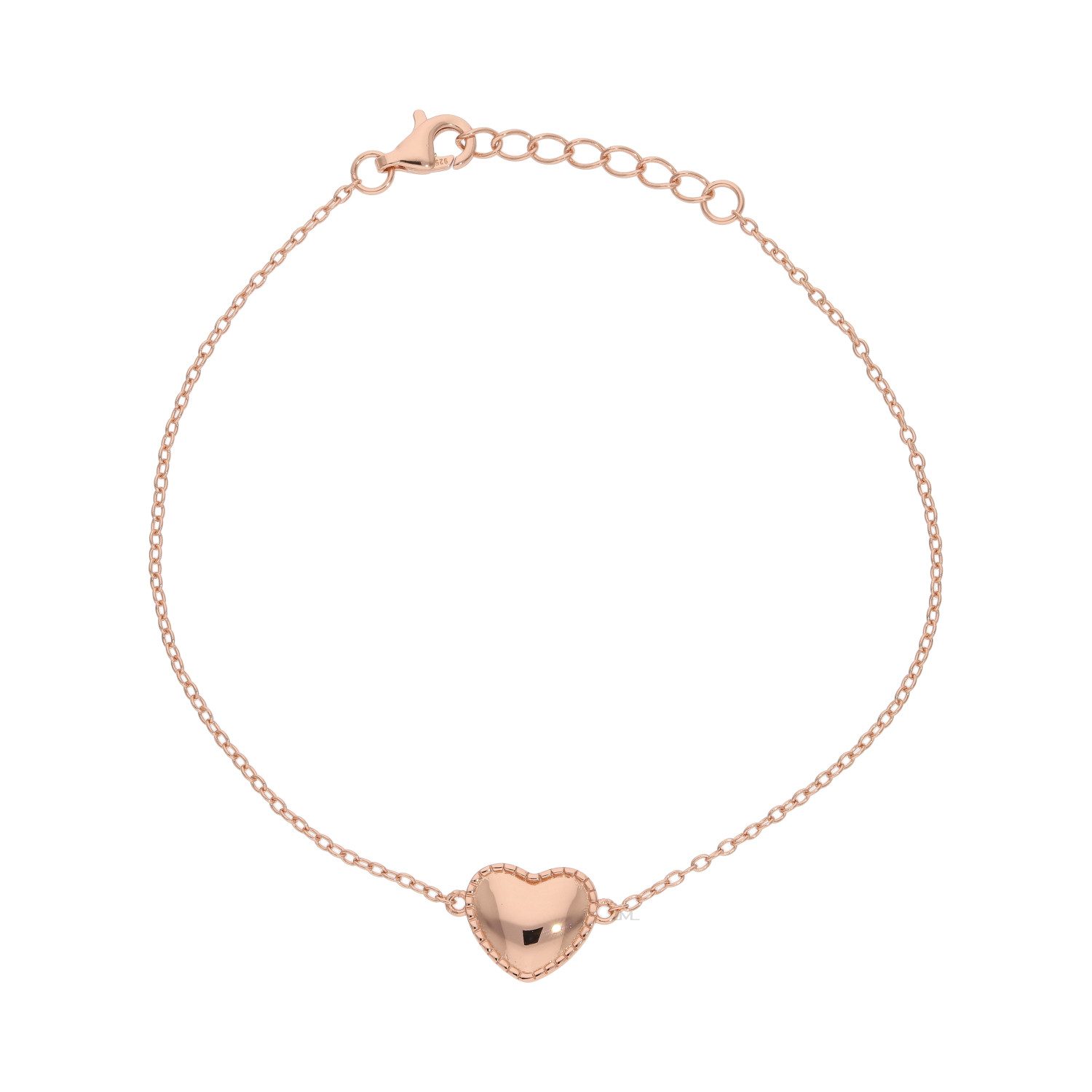 Silberarmband Armband Silber 925 Roségold plattiert Herz JL53-03-0066 JuwelmaLux