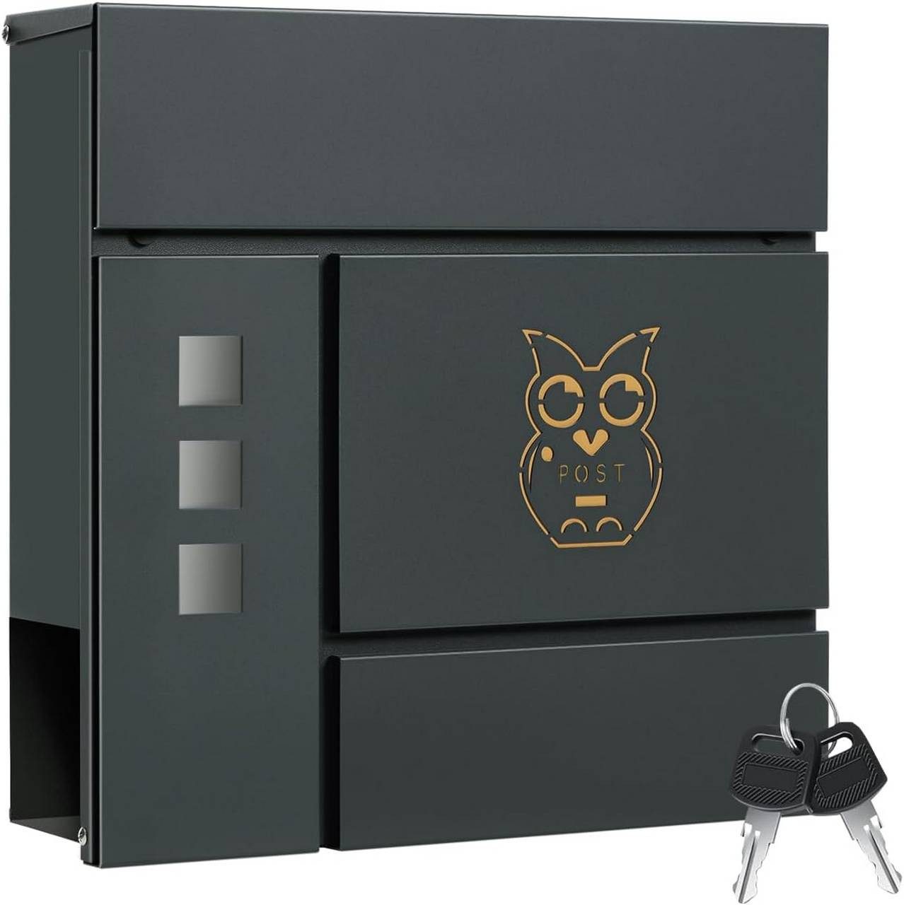 Woltu Wandbriefkasten (1-St), mit Zeitungsfach, Sichtfenstern, Wandbriefkas günstig online kaufen