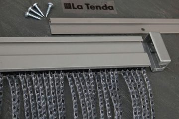 La Tenda Insektenschutz-Vorhang La Tenda LAZIO 1 XL Streifenvorhang transparent, 120 x 230 cm, PVC - Länge und Breite individuell kürzbar