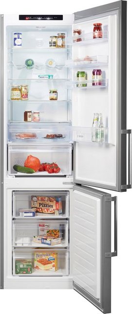 Bosch KGN39VLCT Serie 4 Kühl-Gefrier-Kombination, 203 x 60 cm, 260 L Kühlen + 103 L Gefrieren, VitaFresh XXL längere Frische, NoFrost nie wieder abtauen, SuperKühlen schnellere Kühlung