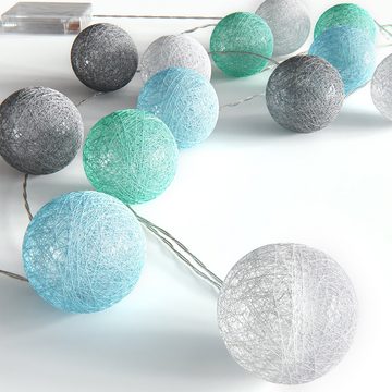 Vicco LED-Lichterkette Lichterkette Cotton Balls Girlande 310 cm Jungen