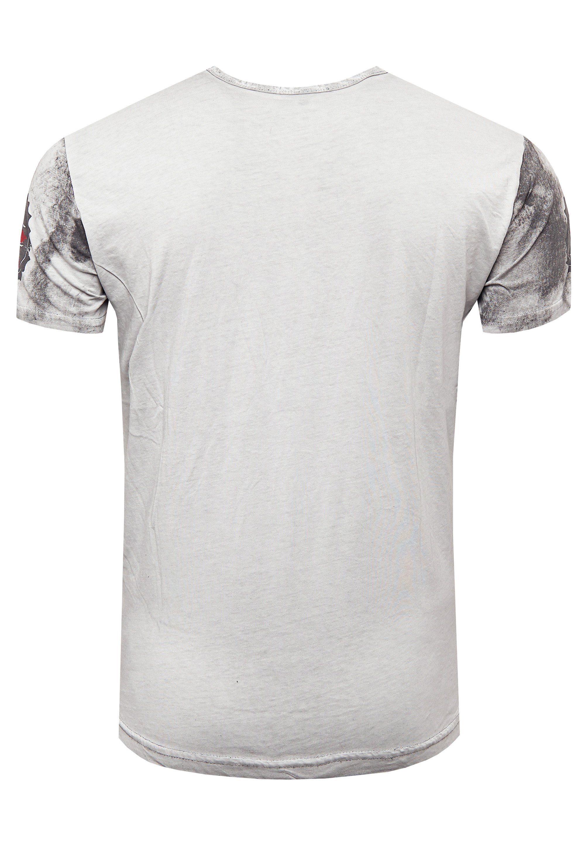 Rusty Neal T-Shirt in tollem Batik-Design