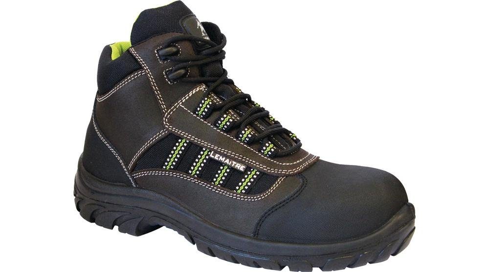 LEMAITRE Sicherheitsstiefel Danube Größe 39 schwarz/braun S3 SRC EN ISO 20345 Leder/Textileinsätze Arbeitsschuh