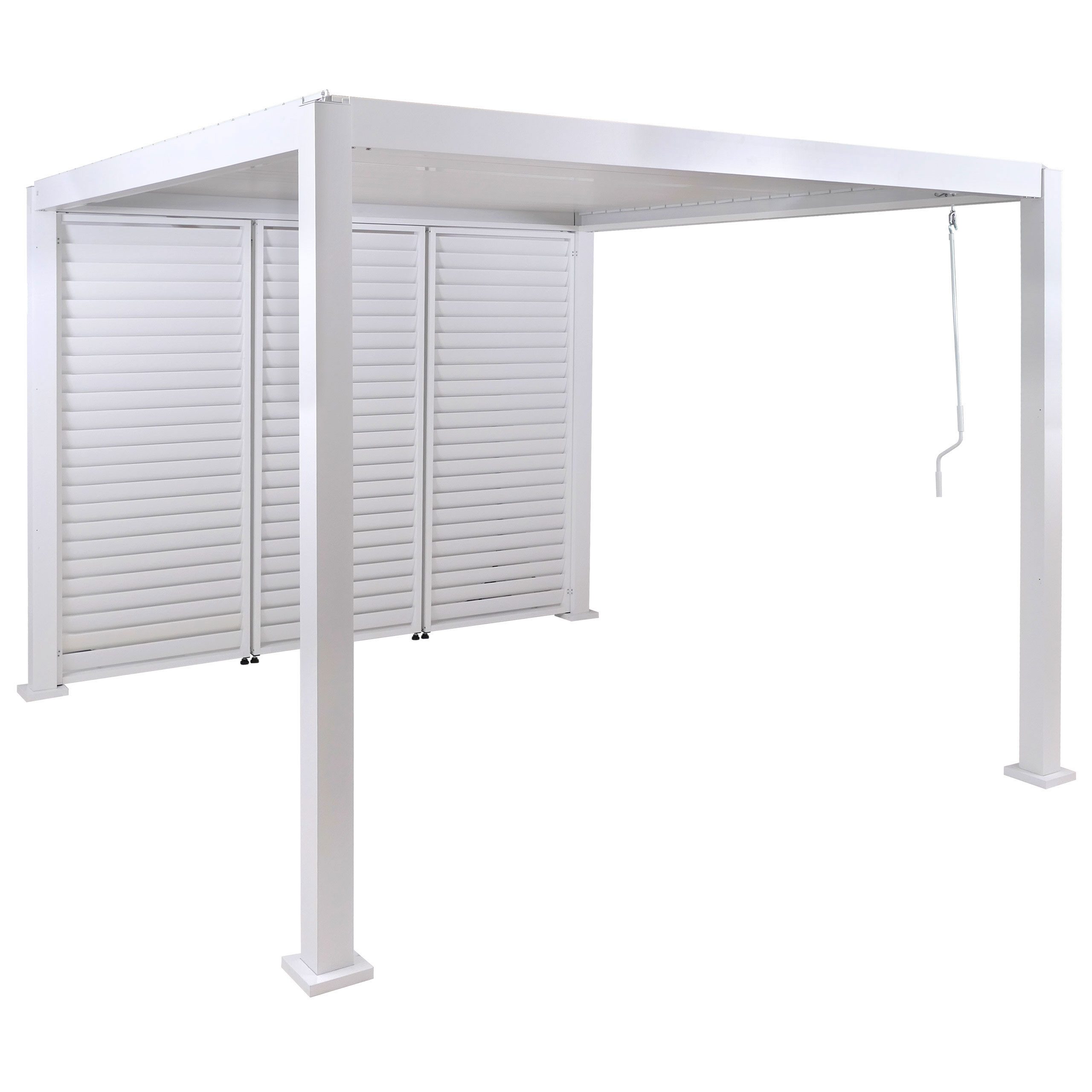MCW Pergola MCW-P65-3, BxTxH: 302x302x235 cm, Sturmfest bis 74,5 km/h - Windstärke 8, Inkl. Füße
