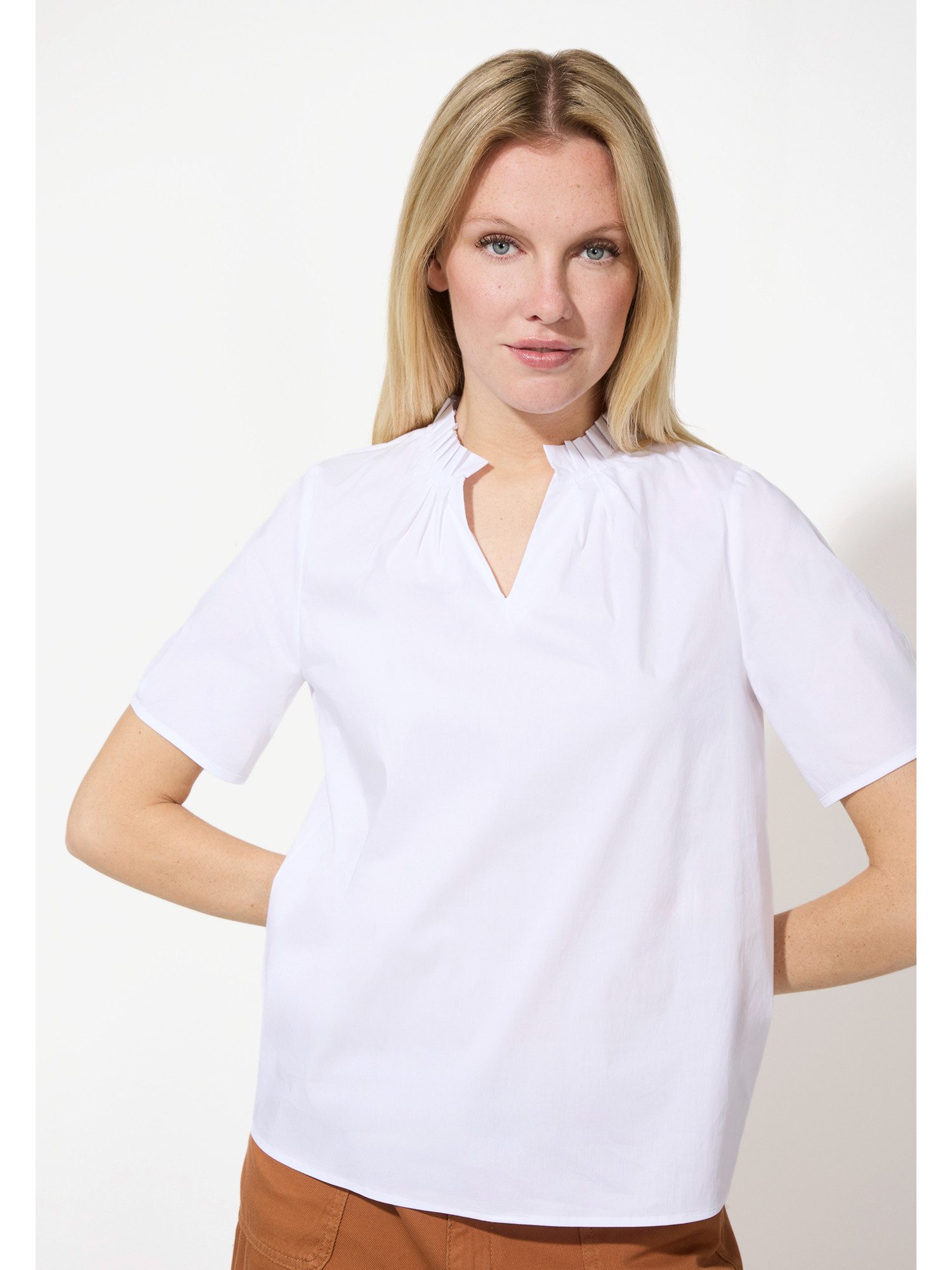 Klassische Bluse Kurzarmbluse