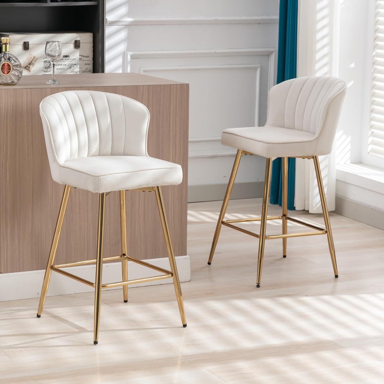 CHAIRUS Barhocker 2er-Set PU-Leder Barhocker mit günstig online kaufen